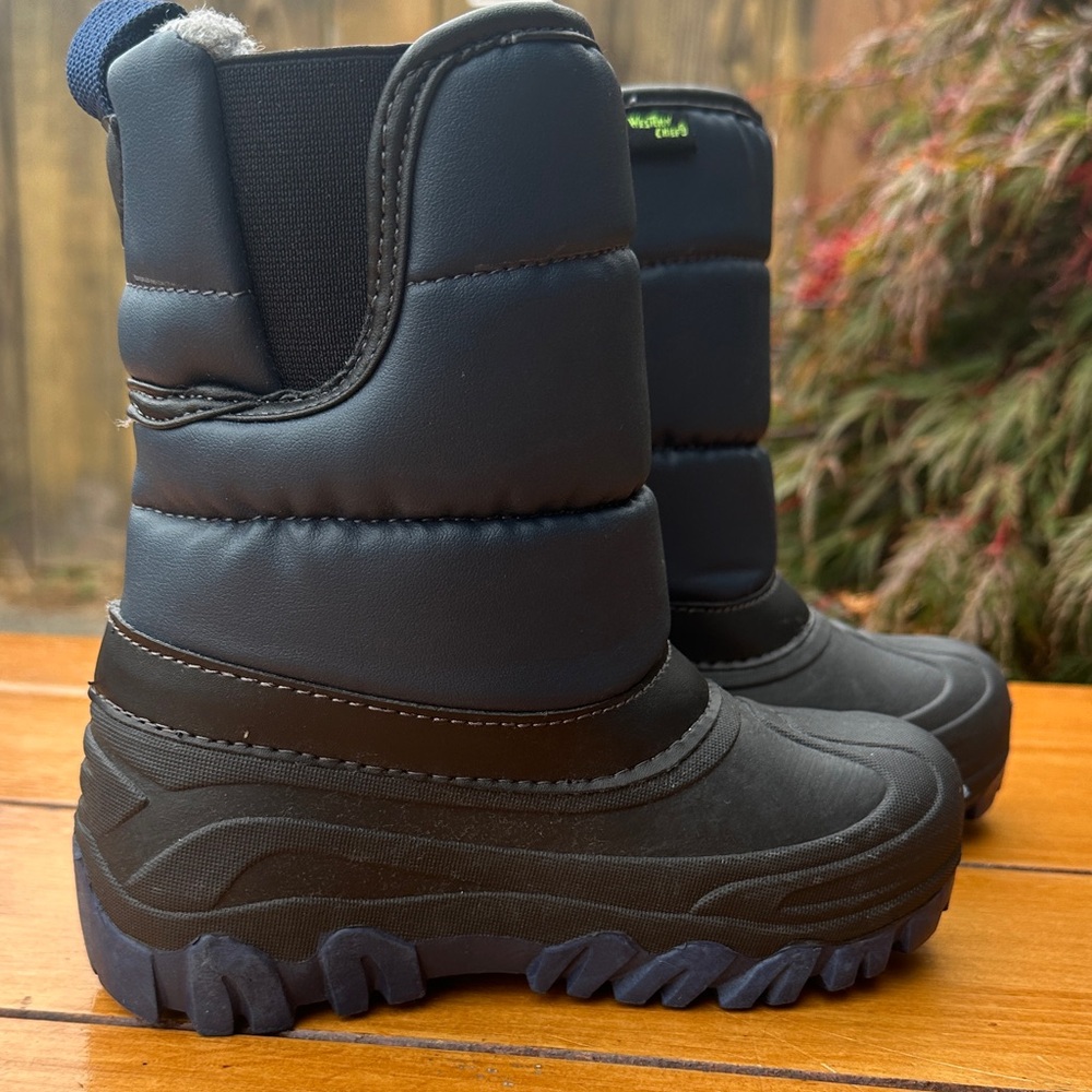 Western Chief Black and Blue Kids Boots